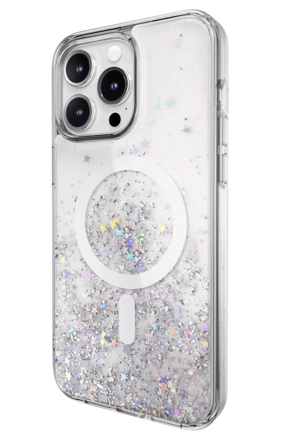 Switcheasy Starfield 3D Glitter Simli iPhone 15 Pro Max Magsafe Uyumlu Kılıf Şeffaf