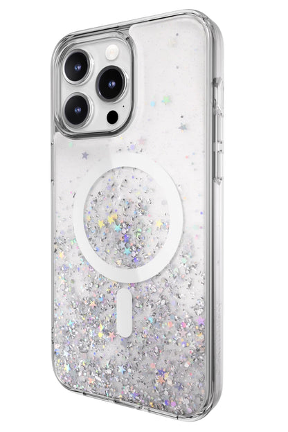 Switcheasy Starfield 3D Glitter Simli iPhone 15 Pro Max Magsafe Uyumlu Kılıf Şeffaf