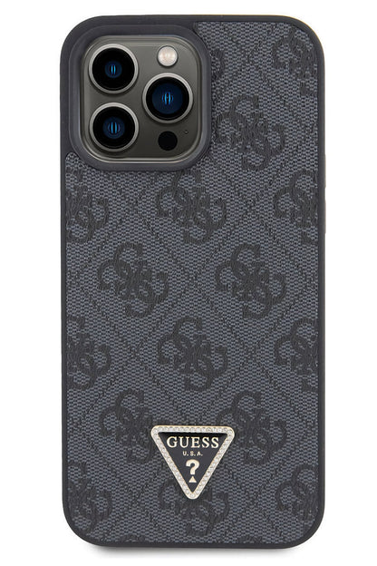 Guess iPhone 14 Pro Max Uyumlu 4G Desenli Strass Kılıf Siyah