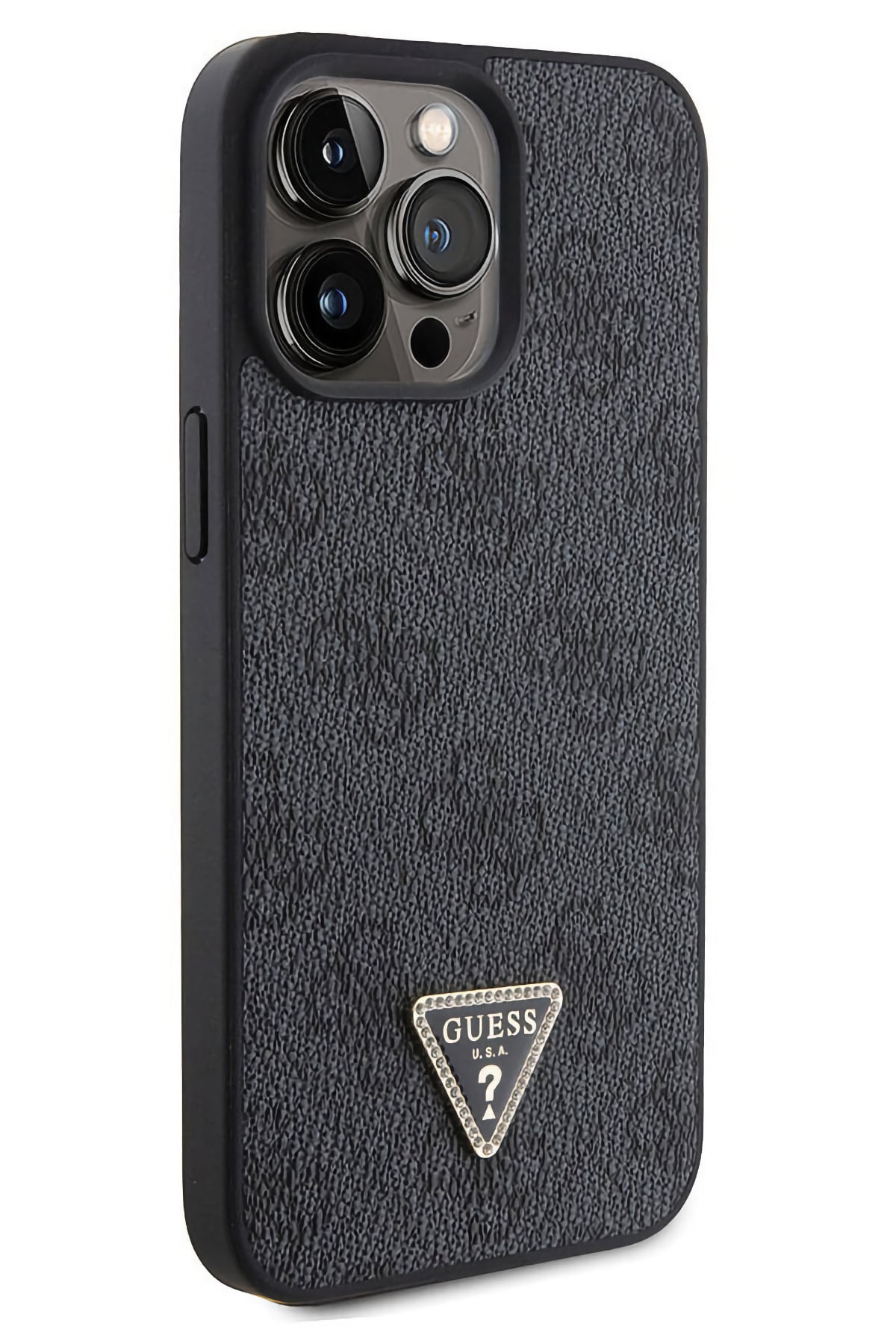 Guess iPhone 14 Pro Max Uyumlu 4G Desenli Strass Kılıf Siyah