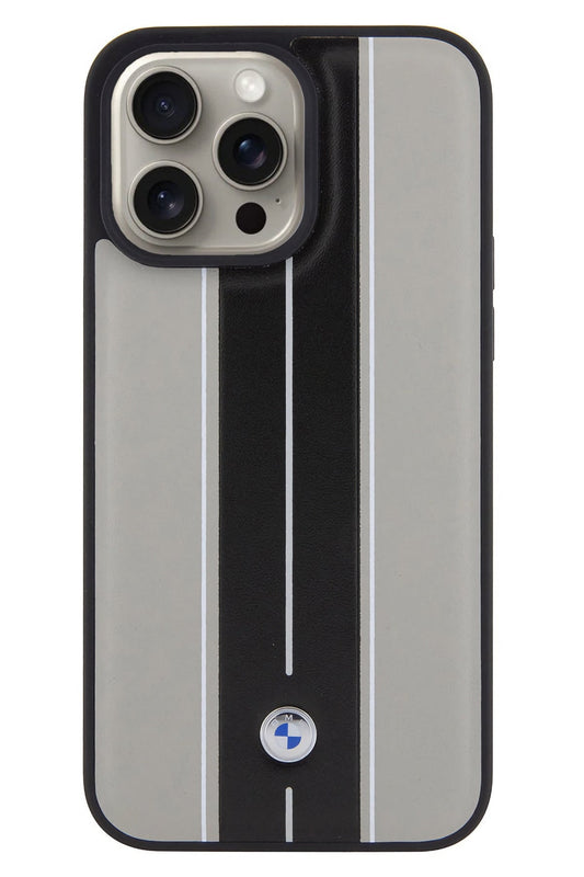 Apple iPhone 15 Pro Max Magsafe uyumlu BMW Lisanslı Stripe Kılıf