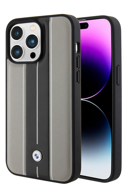 Apple iPhone 15 Pro Max Magsafe uyumlu BMW Lisanslı Stripe Kılıf