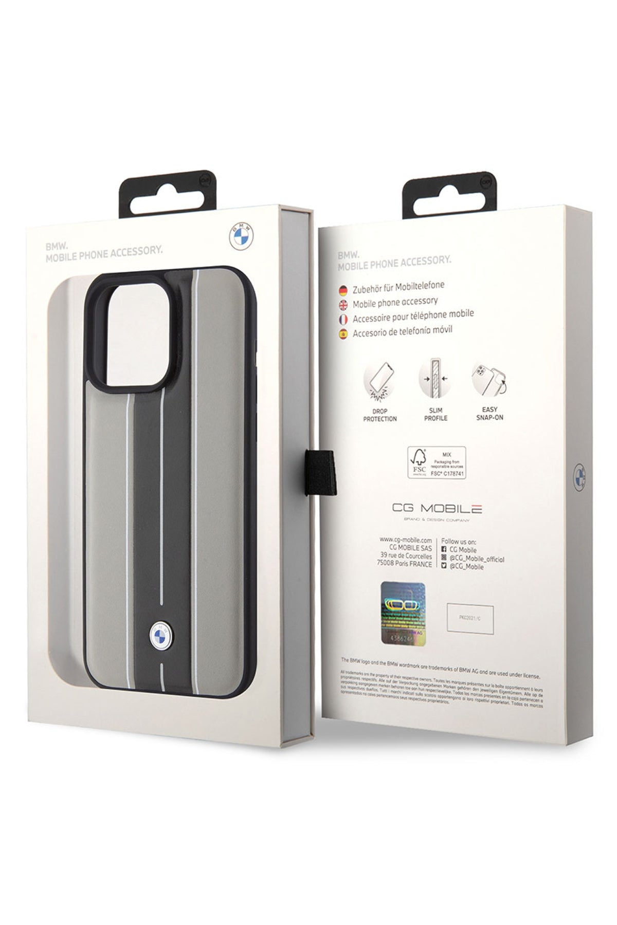Apple iPhone 15 Pro Max Magsafe uyumlu BMW Lisanslı Stripe Kılıf
