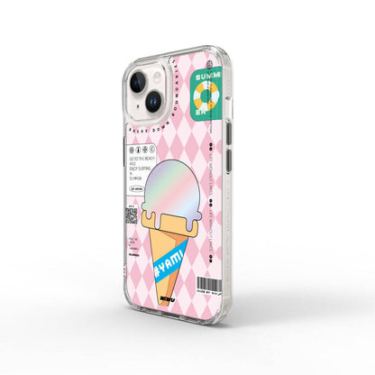 Summer Serisi Çift Katman Desenli iPhone 15 Kılıf