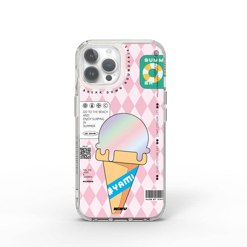 Summer Serisi Çift Katman Desenli iPhone 15 Pro Kılıf