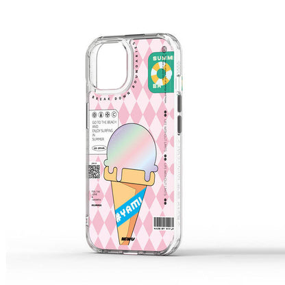 Summer Serisi Çift Katman Desenli iPhone 15 Pro Max Kılıf
