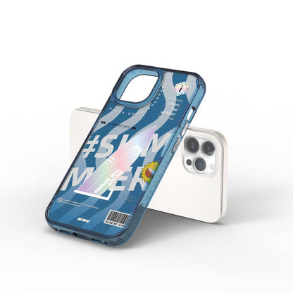 Summer Serisi Çift Katman Desenli iPhone 15 Pro Max Kılıf
