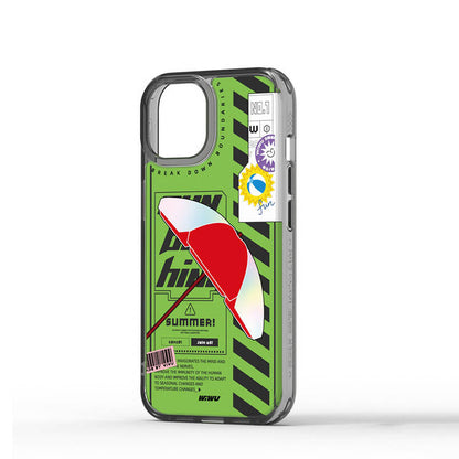 Summer Serisi Çift Katman Desenli iPhone 15 Pro Max Kılıf