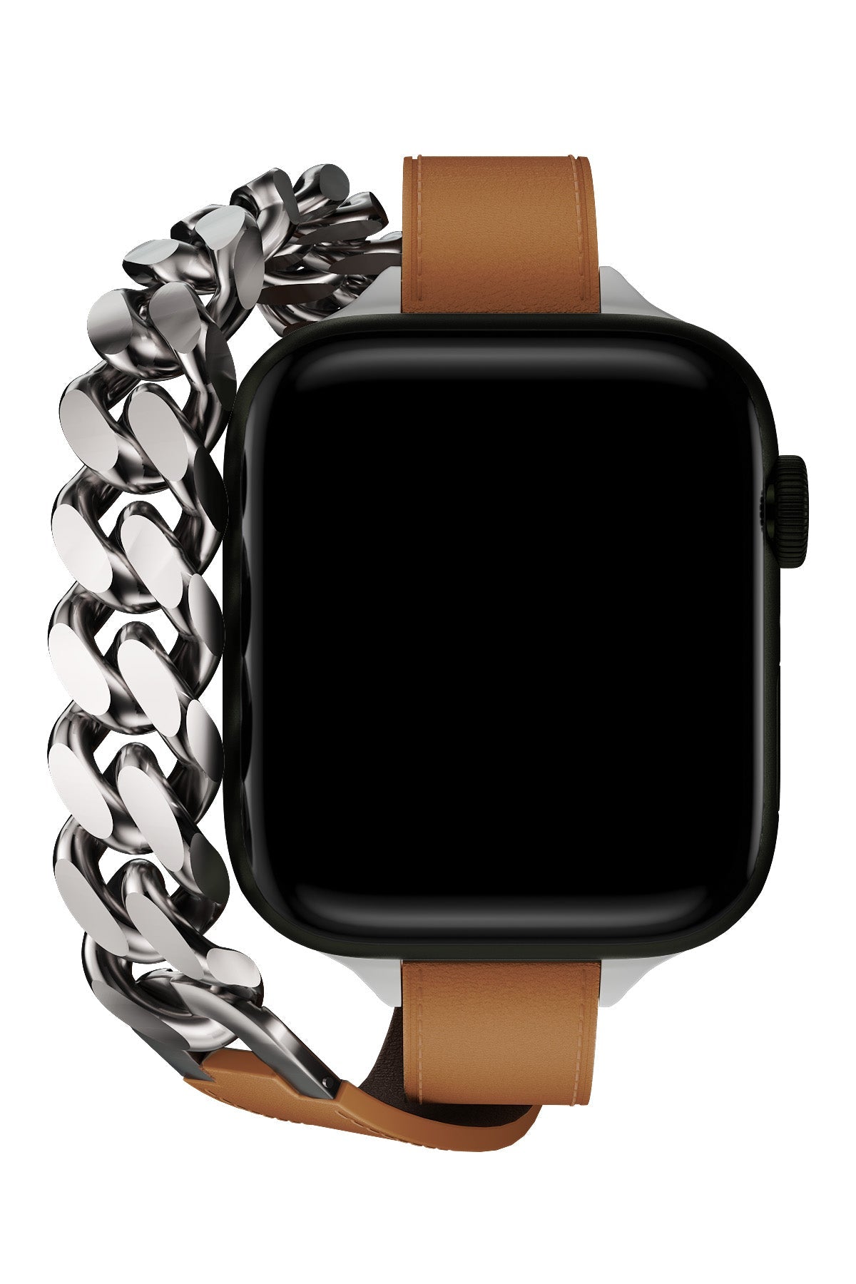Apple Watch Uyumlu Double Tour Deri Kordon Taba