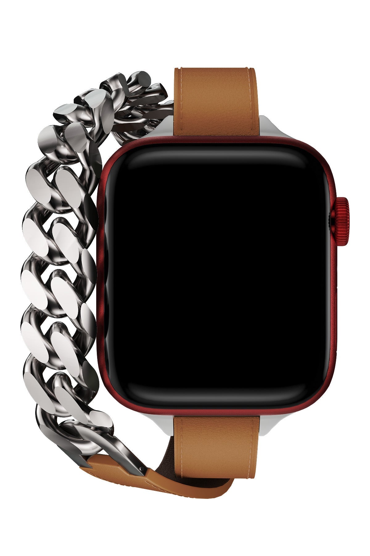 Apple Watch Uyumlu Double Tour Deri Kordon Taba