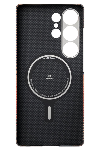 Tactile Woven Galaxy S25 Ultra MagSafe Uyumlu Aramid Fiber Kılıf Sunset