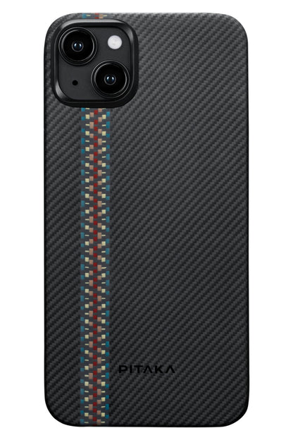 Tactile Woven iPhone 15 Plus MagSafe Uyumlu 600D Aramid Fiber Kılıf Rhapsody
