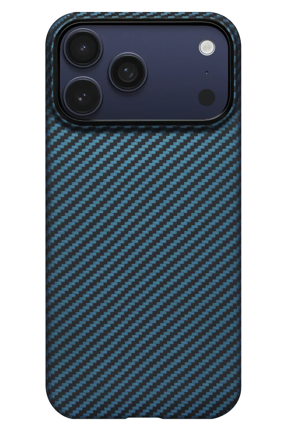 Tactile Woven iPhone 17 Pro MagSafe Uyumlu 1500D Aramid Fiber Kılıf Black Blue