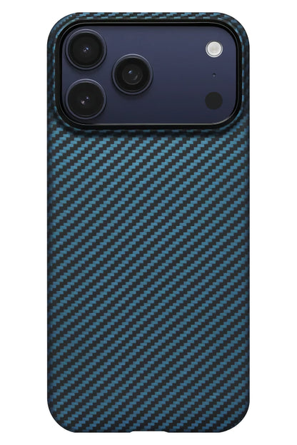 Tactile Woven iPhone 17 Pro MagSafe Uyumlu 1500D Aramid Fiber Kılıf Black Blue