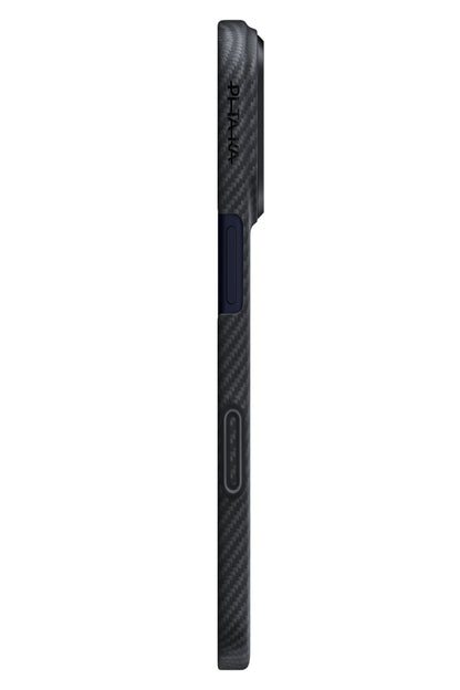 Tactile Woven iPhone 17 Pro MagSafe Uyumlu 1500D Aramid Fiber Kılıf Black-Gray Twill