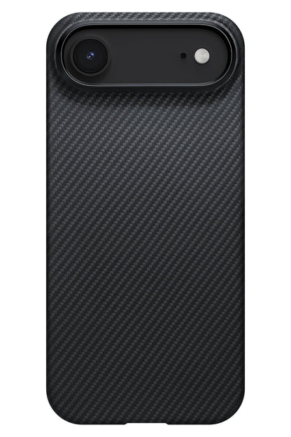 Tactile Woven iPhone 17 Air MagSafe Uyumlu 1500D Aramid Fiber Kılıf Black-Gray Twill