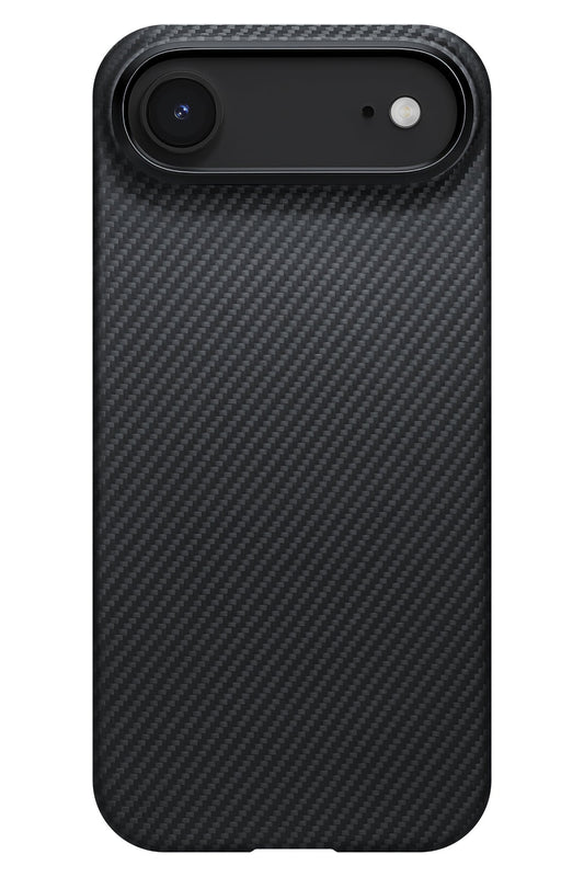 Tactile Woven iPhone 17 Air MagSafe Uyumlu 1500D Aramid Fiber Kılıf Black-Gray Twill