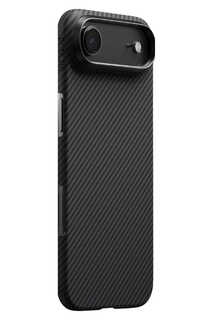 Tactile Woven iPhone 17 Air MagSafe Uyumlu 1500D Aramid Fiber Kılıf Black-Gray Twill