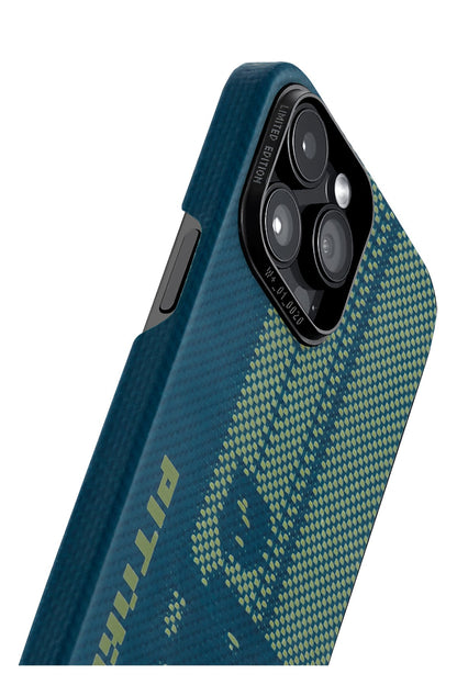 Tactile Woven Pixel iPhone 14 Pro MagSafe Uyumlu 600D Aramid Fiber Kılıf