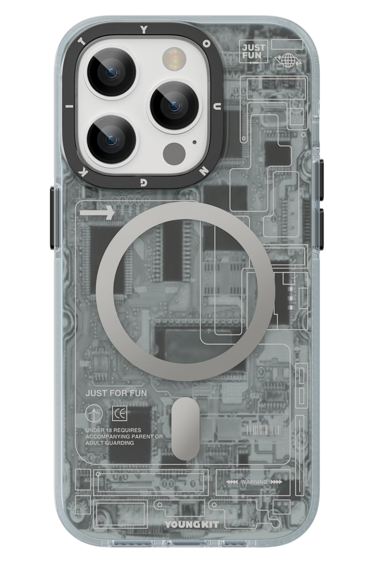 Youngkit Technology iPhone 14 Pro Magsafe Uyumlu Siyah Kılıf