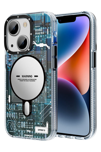 Youngkit Technology iPhone 14 Magsafe Uyumlu Mavi Kılıf
