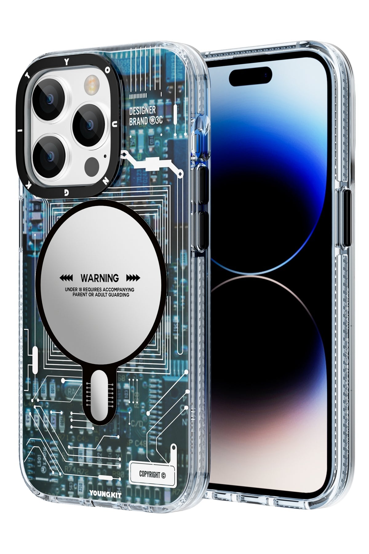 Youngkit Technology iPhone 15 Pro Max Magsafe Uyumlu Mavi Kılıf