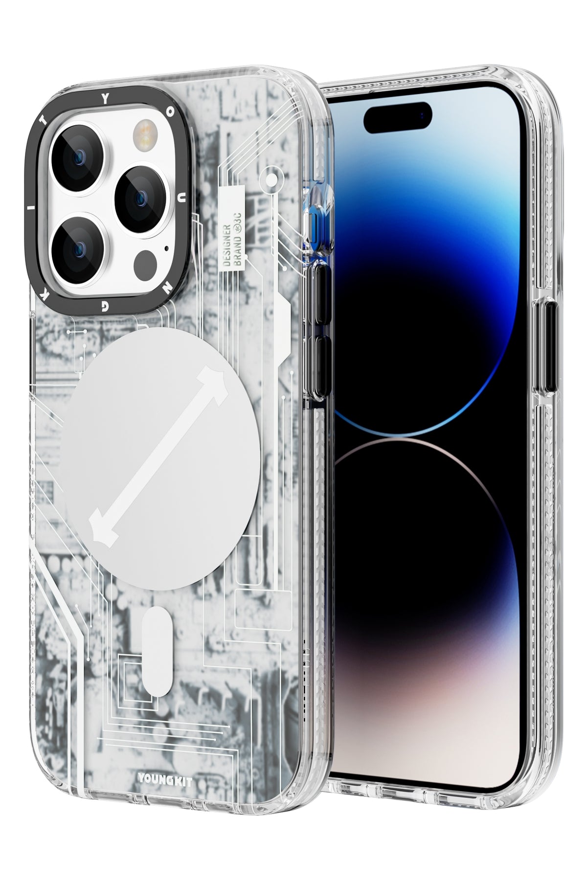 Youngkit Technology iPhone 15 Pro Max Magsafe Uyumlu Beyaz Kılıf