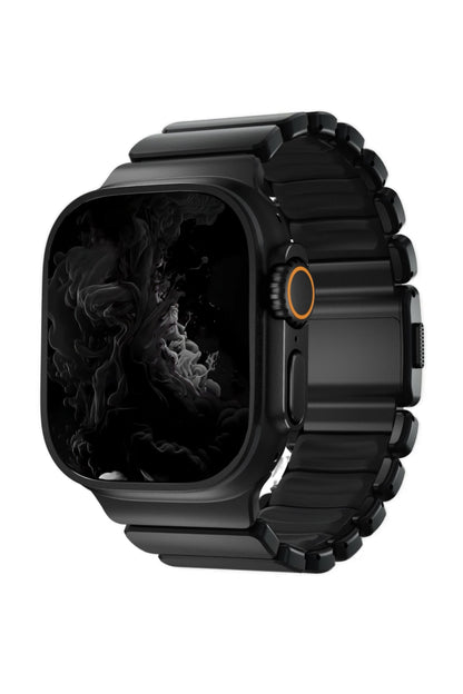 TitaFlex Apple Watch Ultra Uyumlu Titanyum Kordon Obsid
