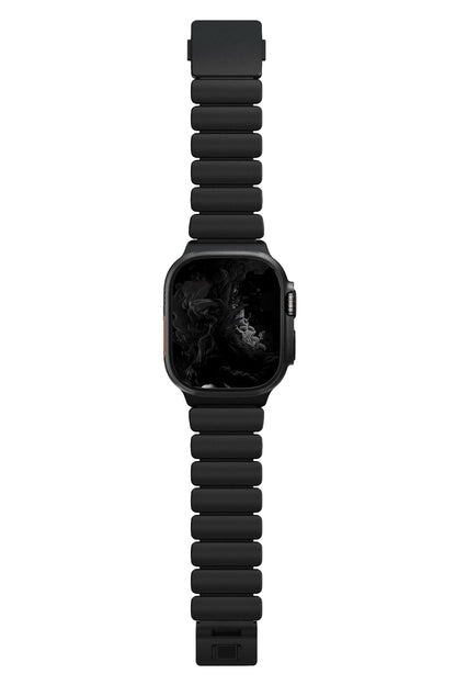 TitaFlex Apple Watch Ultra Uyumlu Titanyum Kordon Obsid