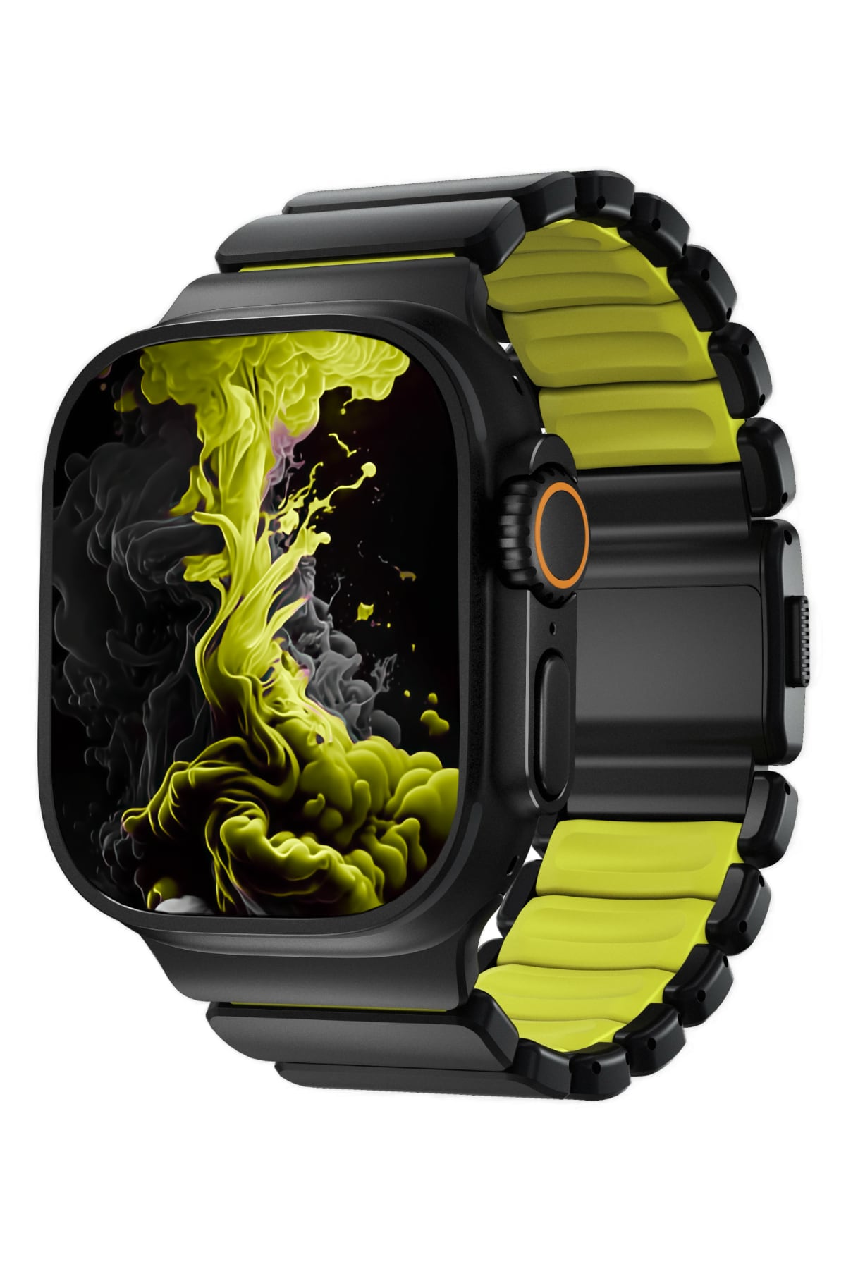TitaFlex Apple Watch Ultra Uyumlu Titanyum Kordon Shock