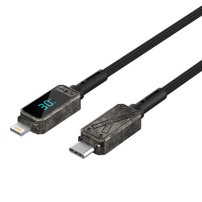 Titan Serisi Lightning to Type-C PD 30W LED Şarj ve Data Kablosu 1.2M