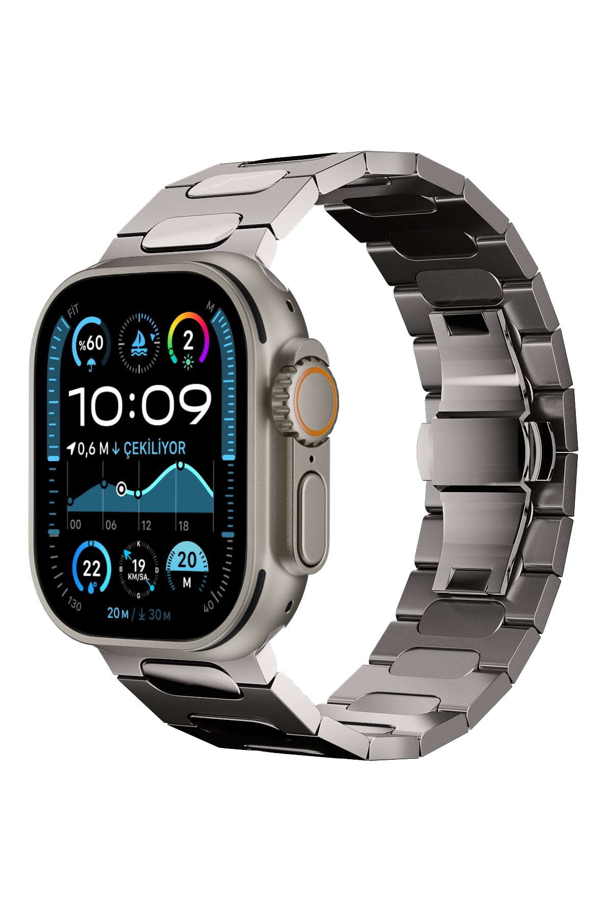 Titanova Apple Watch Uyumlu Titanyum Kordon Naturel