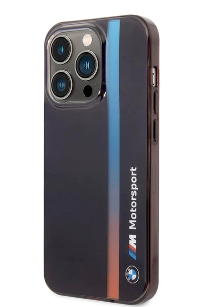 Apple iPhone 14 Pro Max uyumlu BMW M Motorsport Lisanslı Tricolor Kılıf