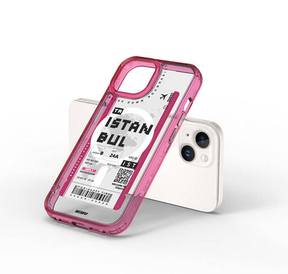 Turkey B Serisi Magsafe uyumlu Bilet Desenli iPhone 15 Kılıf