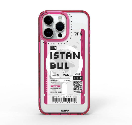Turkey B Serisi Magsafe uyumlu Bilet Desenli iPhone 15 Pro Max Kılıf