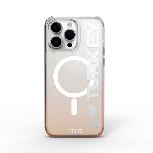 Turkey C Serisi Magsafe uyumlu Şeffaf Renk Geçişli iPhone 15 Pro Max Kılıf