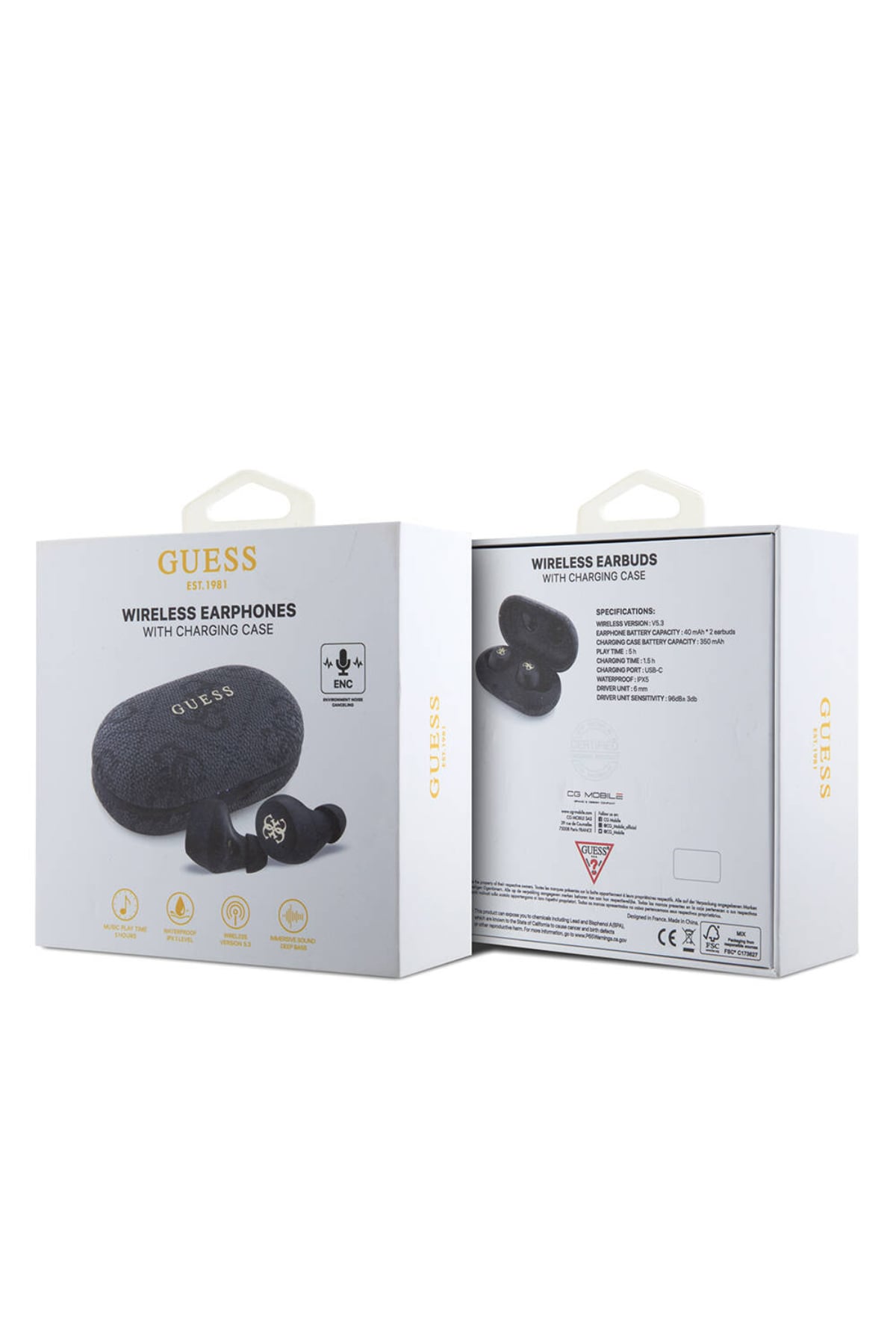 Guess TWS Kulak İçi Bluetooth 5.3 Kablosuz Kulaklık Siyah