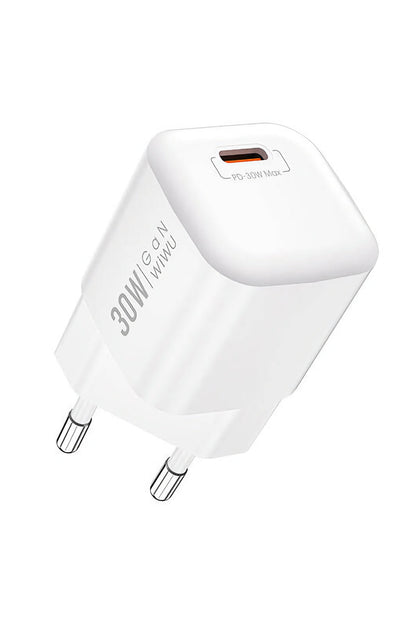 Wiwu Wi-U006 GaN Tech PD Hızlı Şarj Özellikli Seyahat Şarj Başlığı 30W