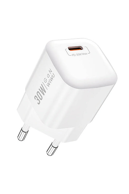 Wiwu Wi-U006 GaN Tech PD Hızlı Şarj Özellikli Seyahat Şarj Başlığı 30W
