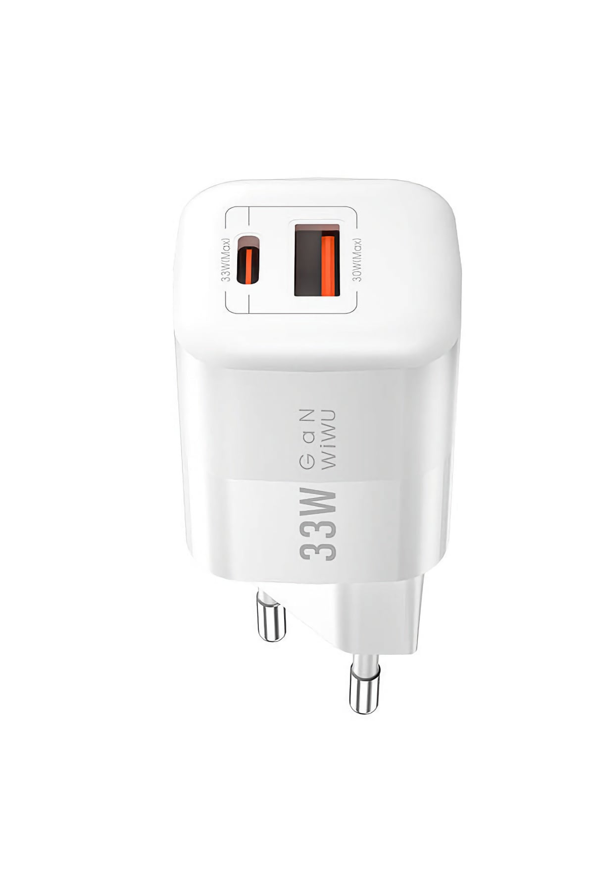 Wiwu Wi-U008 GaN Tech PD Hızlı Şarj Özellikli QC 3.0 Seyahat Şarj Başlığı 33W