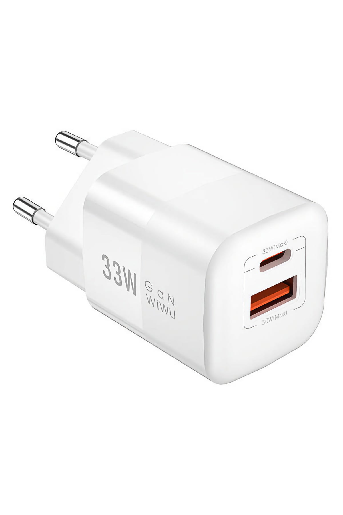 Wiwu Wi-U008 GaN Tech PD Hızlı Şarj Özellikli QC 3.0 Seyahat Şarj Başlığı 33W