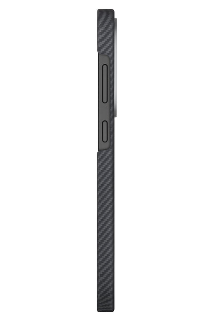 Ultra Slim Galaxy S25 Kılıf Magsafe Uyumlu 600D Aramid Fiber Black-Grey Twill
