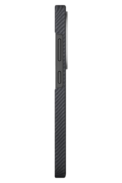 Ultra Slim Galaxy S25 Ultra Kılıf Magsafe Uyumlu 600D Aramid Fiber Black-Grey Twill
