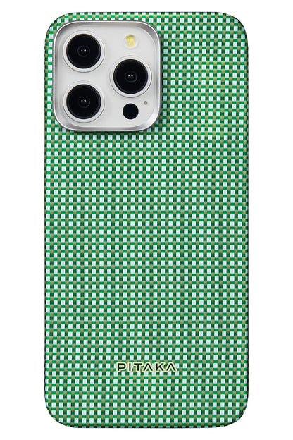 Ultra Slim iPhone 15 Pro Max MagSafe Uyumlu Aramid Fiber Kılıf Forest Green