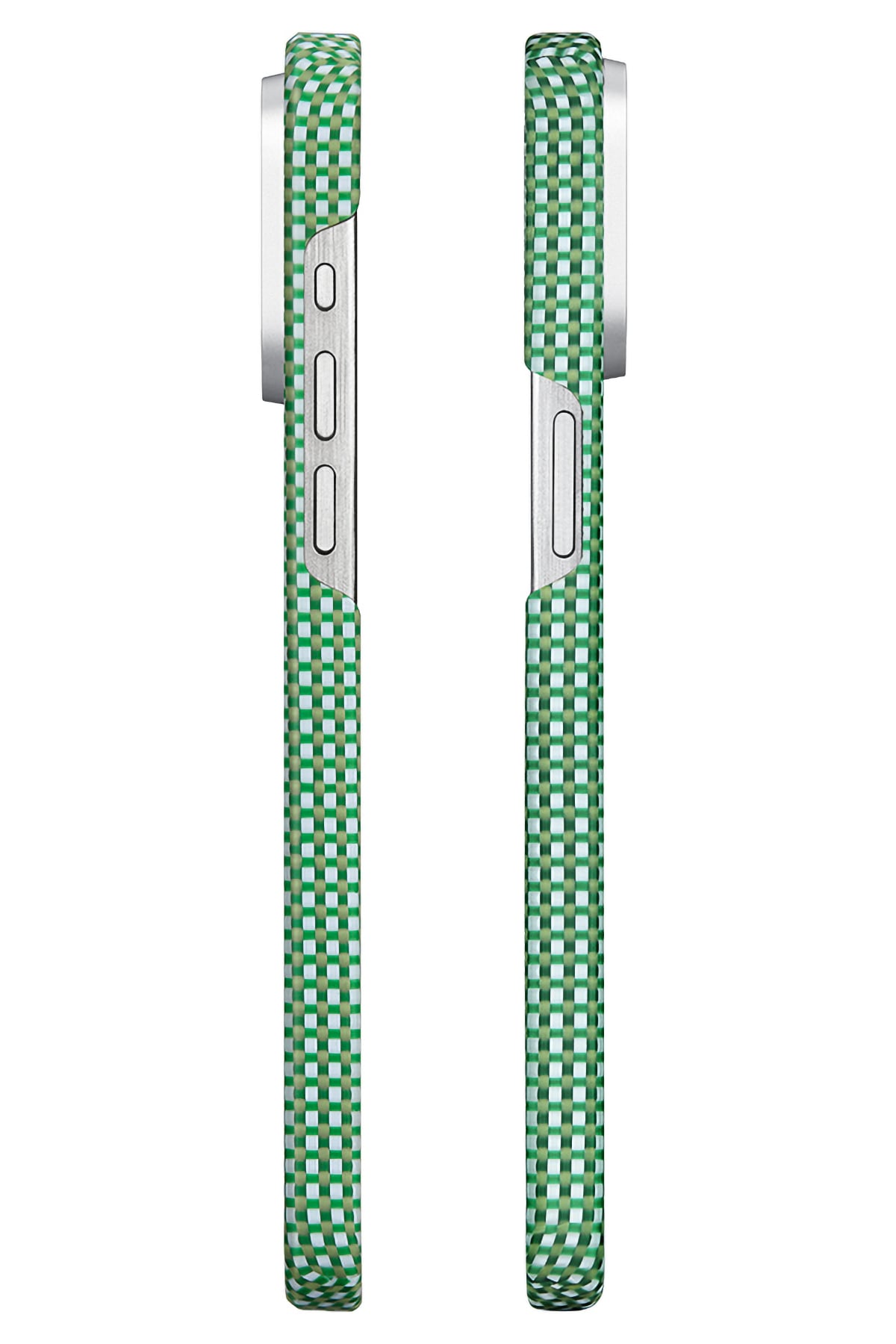 Ultra Slim iPhone 15 Pro Max MagSafe Uyumlu Aramid Fiber Kılıf Forest Green