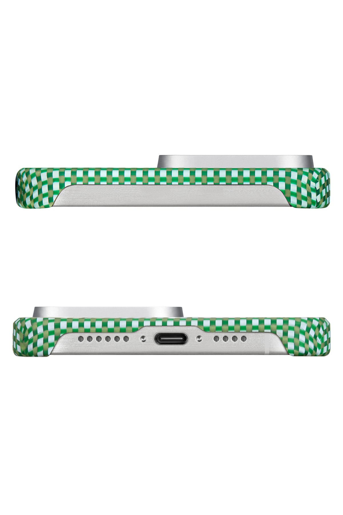 Ultra Slim iPhone 15 Pro Max MagSafe Uyumlu Aramid Fiber Kılıf Forest Green