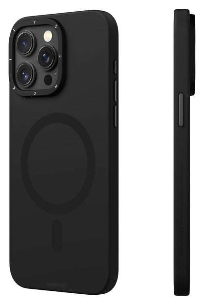 Youngkit Velvet iPhone 14 Pro Max Magsafe Uyumlu Kılıf Siyah