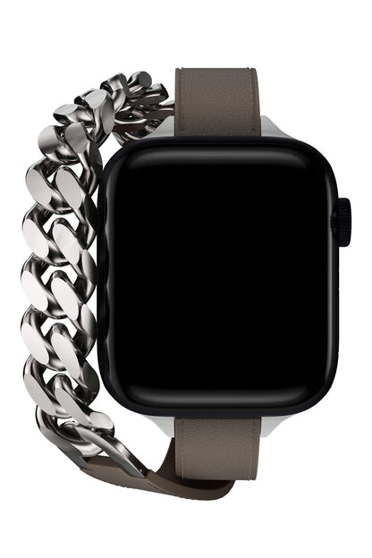 Apple Watch Uyumlu Double Tour Deri Kordon Vizon