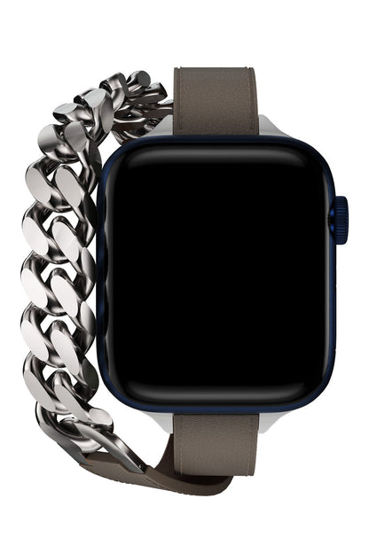 Apple Watch Uyumlu Double Tour Deri Kordon Vizon