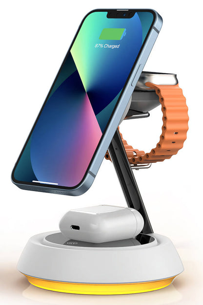 Wiwu Wi-W002 3in1 Hızlı Şarj Özellikli Magnetik Kablosuz Şarj Standı